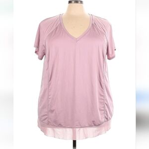 Livi active plus, lane bryant old rose split back  top sheer to hemline